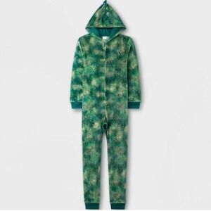 Cat & Jack Boys Reptile Hooded Blanket Sleeper Pajamas NWT